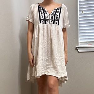 Free people flowy cream mini dress